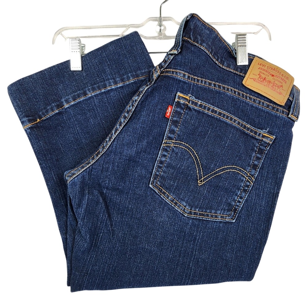 Levis 11 JR Blue Low Slouch Stretch Capri Jeans Y2K Indie Skater Retro Denim